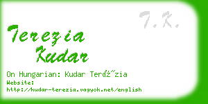 terezia kudar business card